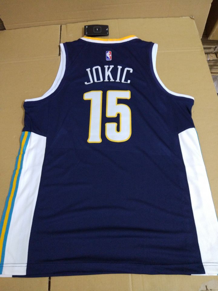 Баскетбольная джерси 2017-18 Nikola Jokic Denver Nuggets #15 Icon Navy