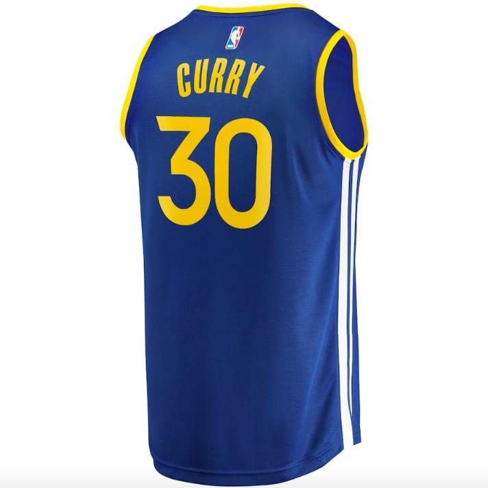 Баскетбольная джерси 2022 NBA Finals Champions Golden State Warriors #30 Stephen Curry Fast Break Royal Jersey