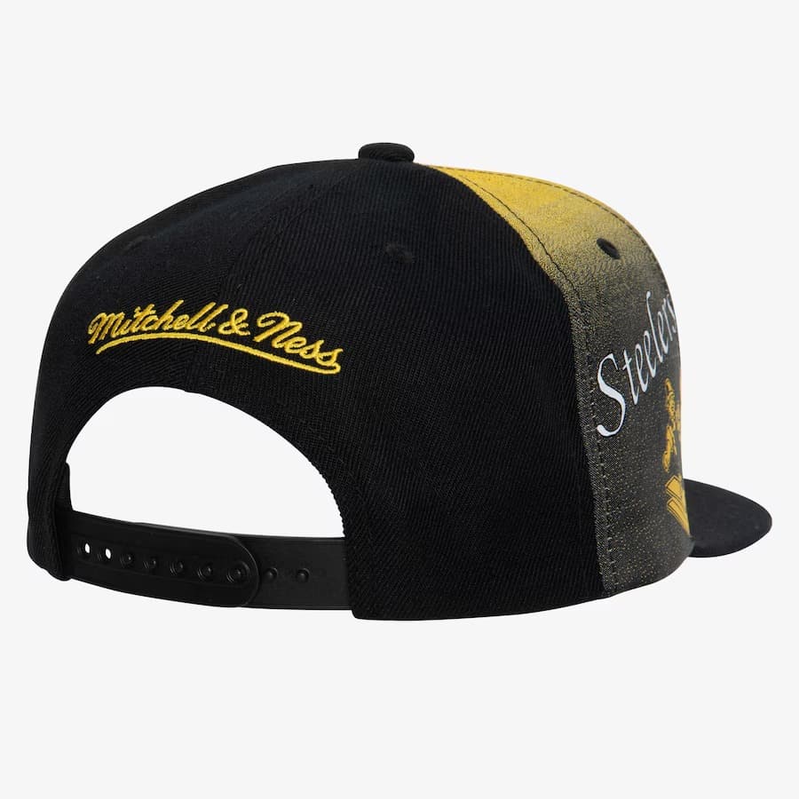 Бейсболка Mitchell & Ness Black Pittsburgh Steelers Tapestry Snapback Hat