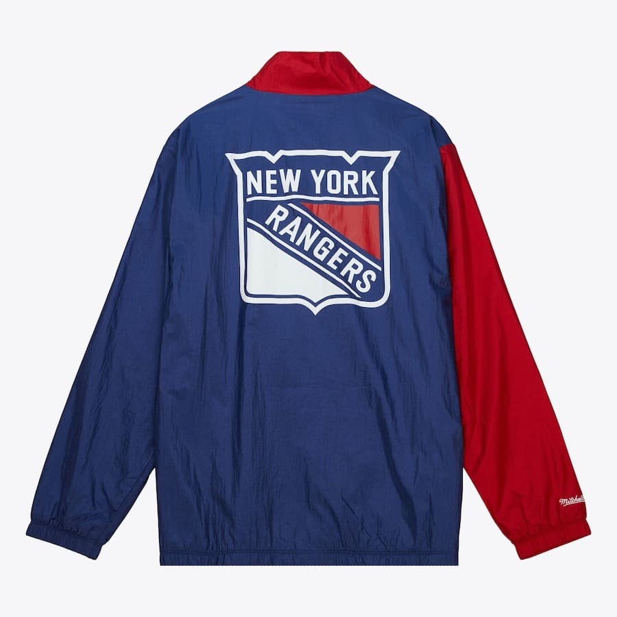 Ветровка Mitchell & Ness White New York Rangers Arched Retro Lined Full-Zip Windbreaker Jacket