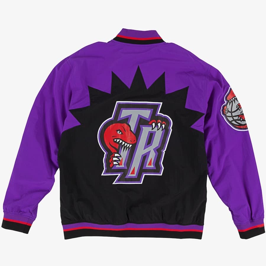 Бомбер Mitchell & Ness Purple Toronto Raptors 1995-96 Authentic Full-Snap Warmup Jacket