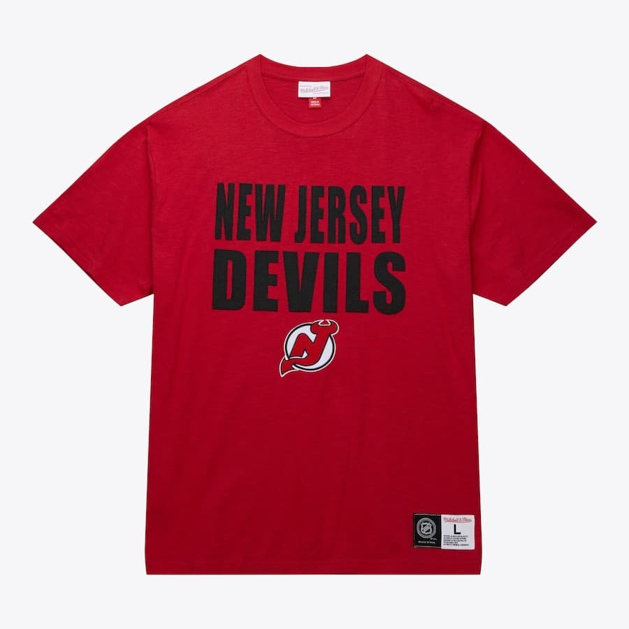 Футболка Mitchell & Ness Red New Jersey Devils Legendary Slub T-Shirt