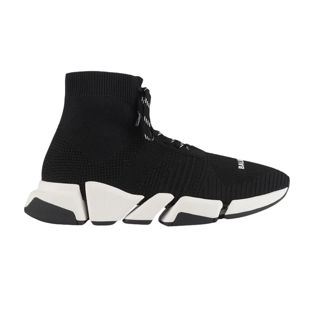 Кроссовки Balenciaga Speed 2 Lace Up Trainer 'Black White'