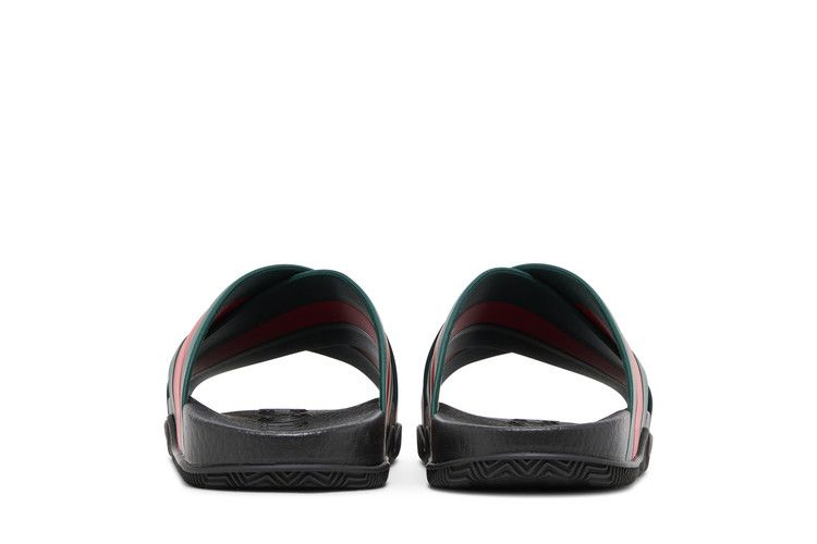 Кроссовки Gucci Wmns Slide Web Stripe 'Black'