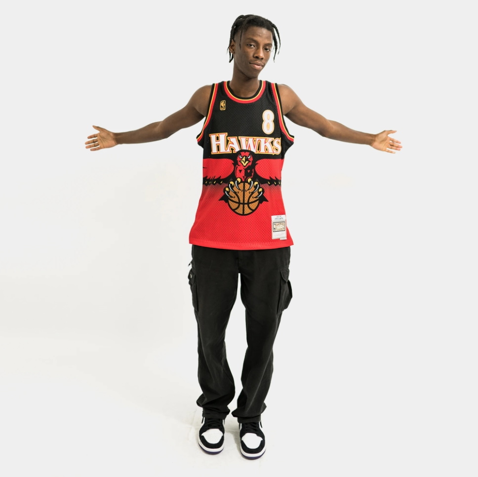 Баскетбольная джерси Mitchell & Ness Steve Smith Atlanta Hawks Hardwood Classics Throwback NBA Swingman Jersey